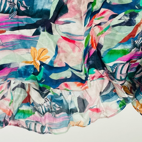 Chufy Addi “My Aussie Days” short sleeve long tropical fish print dress XS NWT - Picture 12 of 16